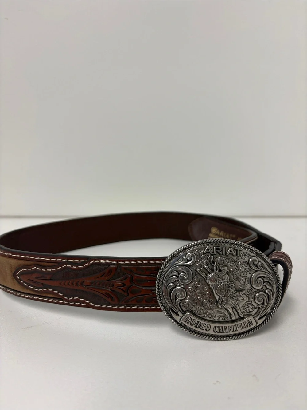 Ariat Kid's Tooled Billet Western Belt multi color